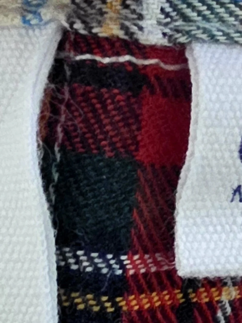 GAP Red and White Plaid Long-Sleeve Casual Dress